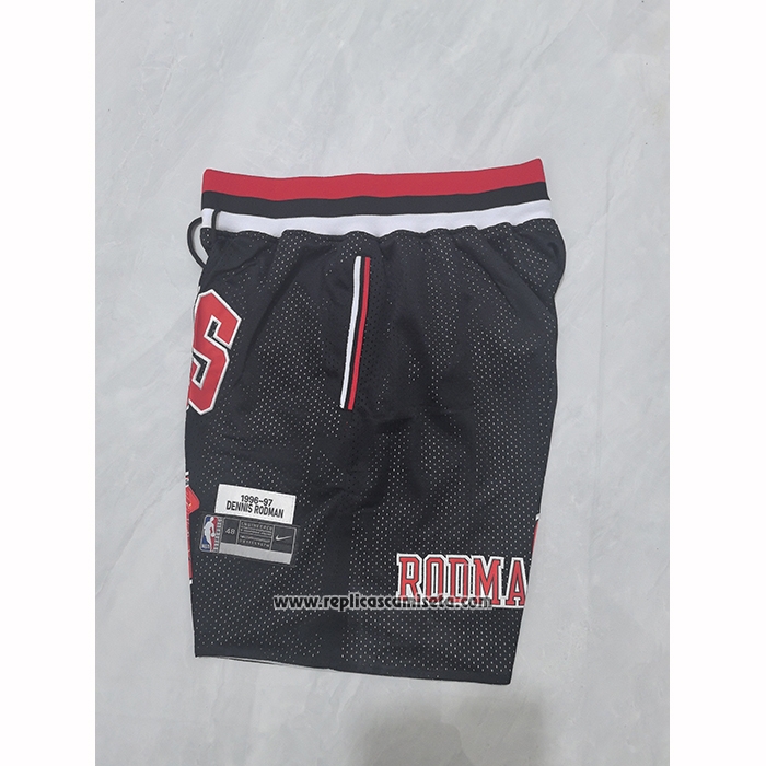 Pantalone Chicago Bulls Mitchell & Ness Just Don 1996-97 Negro